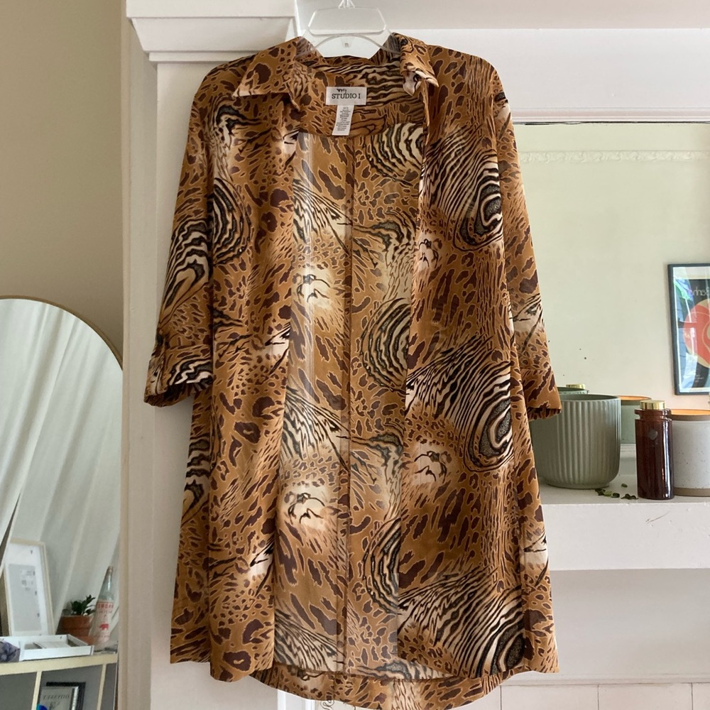 Studio I vintage animal print kimono & overcoat